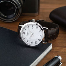 Load image into Gallery viewer, Tissot T Classic Dream Quartz White Dial Brown Leather Strap Watch for Men - T129.410.16.013.00