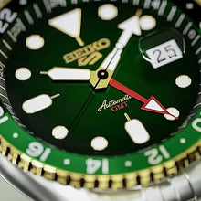 Load image into Gallery viewer, Seiko 5 Sports Forest Green Sunrise Limited Edition Green Dial Silver Steel Strap Watch for Men - SSK050K1