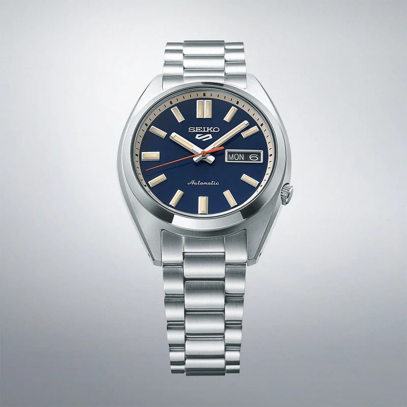 Seiko 5 Sports SNXS Automatic Blue Dial Silver Steel Strap Watch for Men - SRPK87K1