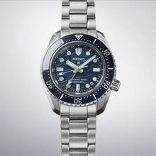 Load image into Gallery viewer, Seiko Prospex 1968 Heritage Divers GMT The Great Wave Limited Edition Blue Dial Silver Steel Strap Watch for Men - SPB509J1