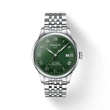 Load image into Gallery viewer, Tissot Le Locle Powermatic 80 Automatic Green Dial Silver Steel Strap Watch for Men - T006.407.11.093.00