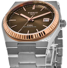 Load image into Gallery viewer, Tissot PRX Powermatic 80 18K Gold Brown Dial Silver Steel Strap Watch for Men - T931.407.41.291.00