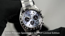Load image into Gallery viewer, Seiko Prospex Speedtimer Solar Chronograph Limited Edition Blue Dial Two Tone Steel Strap Watch for Men - SSC909