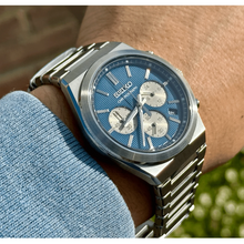 Load image into Gallery viewer, Seiko Conceptual Chronograph Blue Dial Silver Steel Strap Watch for Men- SSB453P1