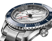 Load image into Gallery viewer, Seiko Prospex 1968 Heritage Diver's GMT 60th Anniversary White Dial Silver Steel Strap Watch for Men - SPB519J1