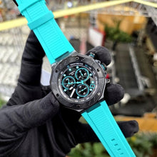Load image into Gallery viewer, Tissot T Race Chronograph Black Dial Green Rubber Strap Watch for Men - T141.417.37.051.01