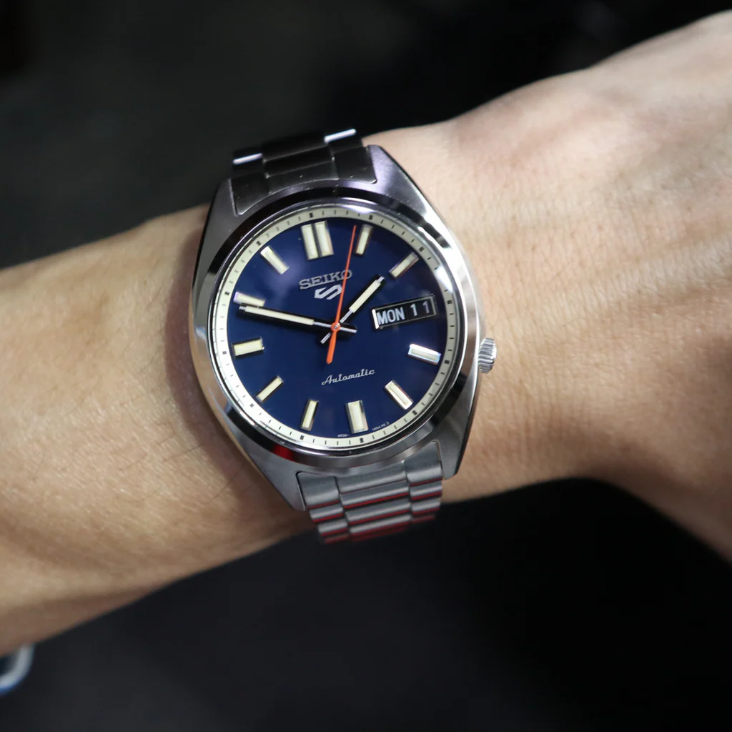 Seiko 5 Sports SNXS Automatic Blue Dial Silver Steel Strap Watch for Men - SRPK87K1