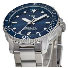 Load image into Gallery viewer, Tissot Seastar 1000 Powermatic 80 Blue Dial Silver Steel Strap Watch for Men - T120.407.11.041.03