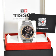 Load image into Gallery viewer, Tissot PRX Powermatic 80 18K Gold Brown Dial Silver Steel Strap Watch for Men - T931.407.41.291.00