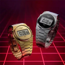 Load image into Gallery viewer, Tissot Digital Quartz Black Dial Silver Steel Strap Watch for Men - T137.463.11.050.00