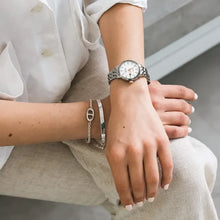 Load image into Gallery viewer, Seiko Presage Cocktail Time Skydiving Automatic Diamonds Mother of Pearl Dial Silver Steel Strap Watch for Women - SRE009J1