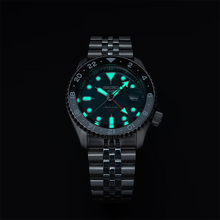Load image into Gallery viewer, Seiko 5 Sports SKX Racers Heritage Velocity Blue Dial Silver Steel Strap Watch for Men - SSK045K1