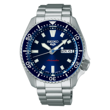 Load image into Gallery viewer, Seiko 5 Sports SKX Automatic Blue Dial Silver Steel Strap Watch for Men - SRPL83K1