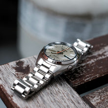 Load image into Gallery viewer, Seiko 5 Sports SNXS Series Automatic Beige Dial Silver Steel Strap Watch for Men - SRPK91K1