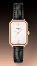Load image into Gallery viewer, Tissot SRV White Mother of Pearl Dial Black Leather Strap Watch for Women - T160.110.36.113.00