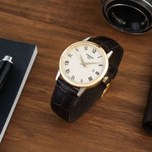 Load image into Gallery viewer, Tissot Classic Dream Ivory Dial Brown Leather Strap Watch for Men - T129.410.26.263.00