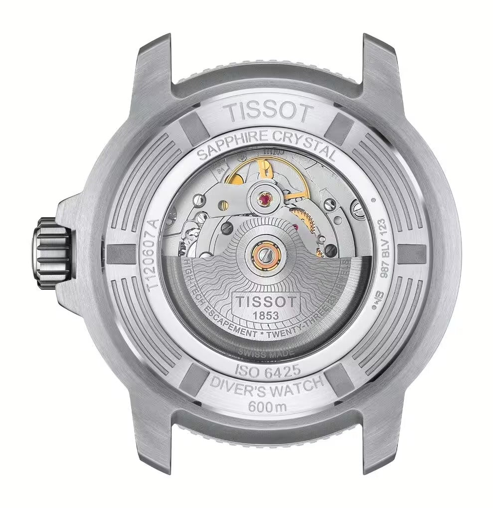 Tissot Seastar 2000 Professional Powermatic 80 Blue Dial Silver Steel Strap Watch for Men - T120.607.11.041.00