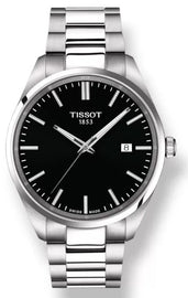 Tissot PR 100 Black Dial Silver Steel Strap Watch for Men - T150.410.11.051.00