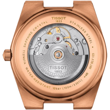 Load image into Gallery viewer, Tissot PRX Powermatic 80 Blue Dial Rose Gold Steel Strap Watch for Men - T137.407.33.041.00