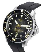 Load image into Gallery viewer, Tissot Seastar 2000 Professional Powermatic 80 Black Dial Black Rubber Strap Watch for Men - T120.607.17.441.01