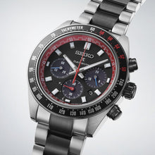 Load image into Gallery viewer, Seiko Prospex Speedtimer Solar Chronograph Datsun 240Z Collaboration Limited Edition Red Dial Two Tone Steel Strap Watch for Men - SBDL123