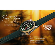Load image into Gallery viewer, Seiko 5 Sports Forest Green Sunrise Limited Edition Green Dial Silver Steel Strap Watch for Men - SSK050K1