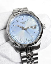 Load image into Gallery viewer, Tissot Ballade Quartz Blue Dial Silver Steel Strap Watch for Women - T156.210.11.351.00