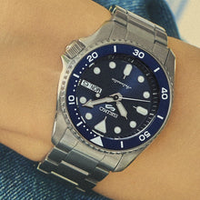 Load image into Gallery viewer, Seiko 5 Sports SKX Street Denim Blue Dial Silver Steel Strap Watch for Men - SRPL77K1