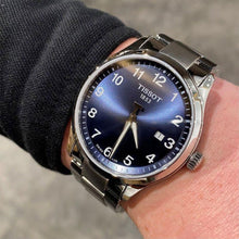 Load image into Gallery viewer, Tissot T-Sport Gent XL Black Dial Silver Steel Strap Watch for Men - T116.410.11.057.00
