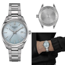 Load image into Gallery viewer, Tissot PR 100 Ice Blue Dial Silver Steel Strap Watch for Women - T150.210.11.351.00