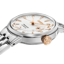 Load image into Gallery viewer, Seiko Presage Cocktail Time Skydiving Automatic Diamonds Mother of Pearl Dial Silver Steel Strap Watch for Women - SRE009J1