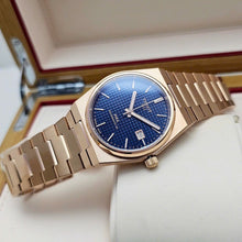 Load image into Gallery viewer, Tissot PRX Powermatic 80 Blue Dial Rose Gold Steel Strap Watch for Men - T137.407.33.041.00