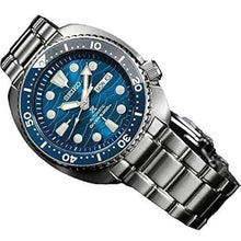 Load image into Gallery viewer, Seiko Prospex Save The Ocean Diver's Automatic Blue Dial Silver Steel Strap Watch for Men - SRPD21J1