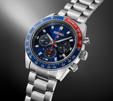 Load image into Gallery viewer, Seiko Prospex Speedtimer Solar Chronograph Blue Dial Silver Steel Strap Watch for Men - SSC913