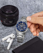 Load image into Gallery viewer, Seiko 5 Sports SKX Street Denim Blue Dial Silver Steel Strap Watch for Men - SRPL77K1