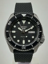 Load image into Gallery viewer, Seiko 5 Sports SKX Series Automatic Black Dial Black Silicone Strap Watch for Men - SRPD65K2