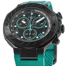 Load image into Gallery viewer, Tissot T Race Chronograph Black Dial Green Rubber Strap Watch for Men - T141.417.37.051.01