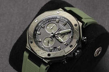 Load image into Gallery viewer, Tissot T Race Chronograph Black Dial Green Rubber Strap Watch for Men - T141.417.37.061.02