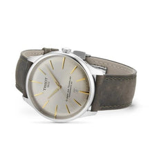 Load image into Gallery viewer, Tissot Chemin des Tourelles Automatic Powermatic 80 Ivory Dial Green Leather Strap Watch for Men - T139.407.16.261.00
