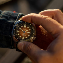 Load image into Gallery viewer, Seiko Prospex US Special Edition King Turtle Automatic Brown Dial Silver Steel Strap Watch for Men - SRPH55
