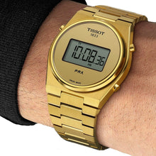 Load image into Gallery viewer, Tissot PRX Digital Quartz Gold Dial Gold Steel Strap Watch for Men - T137.463.33.020.00