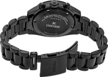 Load image into Gallery viewer, Seiko Prospex Speedtimer The Black Series Limited Edition Black Dial Black Steel Strap Watch for Men - SSC917