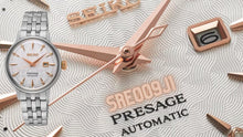 Load image into Gallery viewer, Seiko Presage Cocktail Time Skydiving Automatic Diamonds Mother of Pearl Dial Silver Steel Strap Watch for Women - SRE009J1
