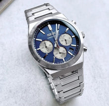 Load image into Gallery viewer, Seiko Conceptual Chronograph Blue Dial Silver Steel Strap Watch for Men- SSB453P1