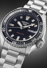 Load image into Gallery viewer, Seiko 5 Sports SKX Automatic Black Dial Silver Steel Strap Watch for Men - SRPL85K1