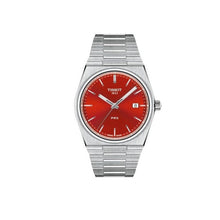 Load image into Gallery viewer, Tissot PRX Quartz Red Dial Silver Steel Strap Watch for Men - T137.410.11.421.00