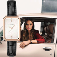 Load image into Gallery viewer, Tissot SRV White Mother of Pearl Dial Black Leather Strap Watch for Women - T160.110.36.113.00
