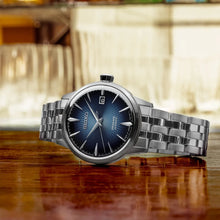 Load image into Gallery viewer, Seiko Presage Cocktail Time Automatic Blue Dial Silver Steel Strap Watch for Men - SRPB41J1