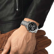 Load image into Gallery viewer, Tissot PR516 Chronograph Black Dial Silver Steel Strap Watch for Men - T149.417.11.051.00