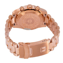 Load image into Gallery viewer, Tissot PRS 516 Chronograph Black Dial Rose Gold Steel Strap Watch for Men - T149.417.33.051.00